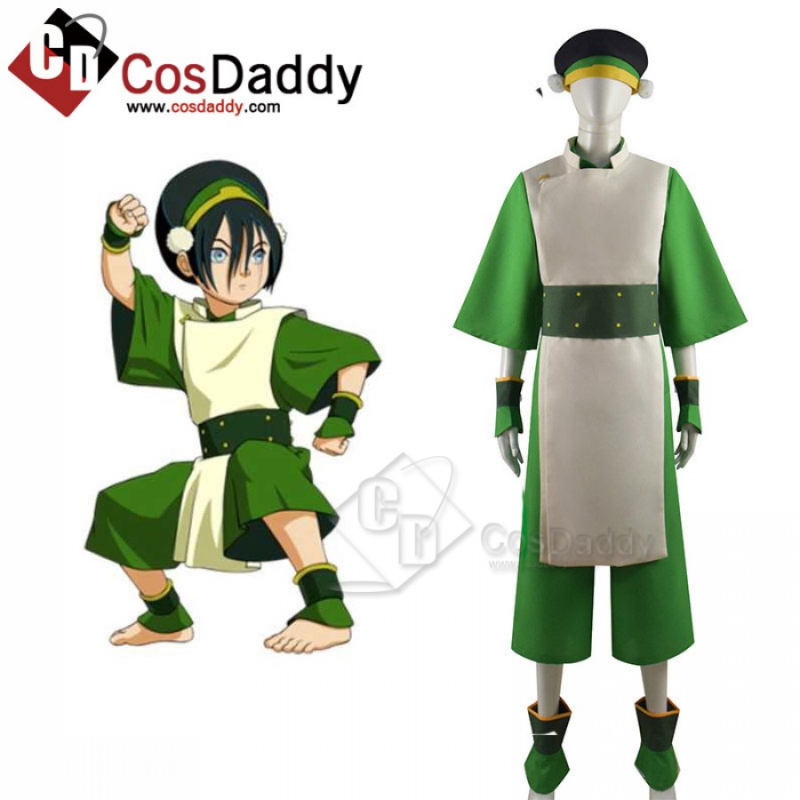 Avatar The Last Airbender Cosplay Toph bengfang Costume Halloween